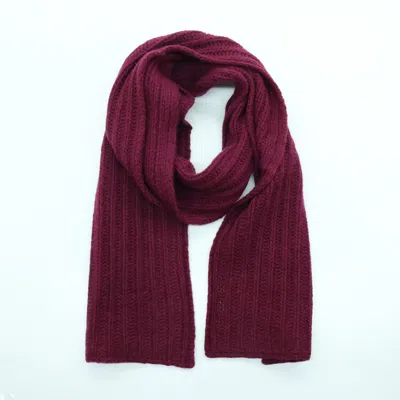 Portolano Fancy Stitch Scarf In Red