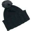 Portolano Faux Pom Beanie In Black