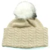 Portolano Faux Pom Beanie In Neutral