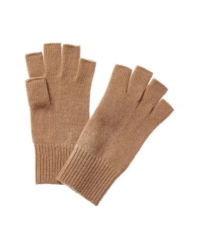 Portolano Fingerless Cashmere Glove In Brown