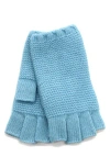 Portolano Fingerless Cashmere Gloves In Blue