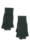 Portolano Fingerless Cashmere Gloves In Green