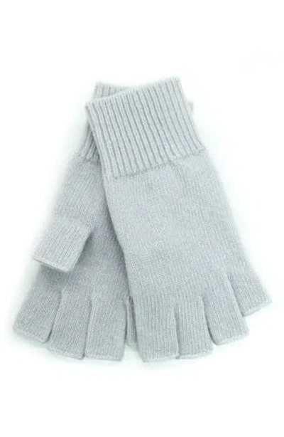 Portolano Fingerless Cashmere Gloves In Blue