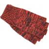 Portolano Fingerless Tweed Gloves In Red