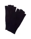 Portolano Fingerless Wool Gloves In Blue