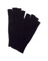 Portolano Fingerless Wool Gloves In Blue