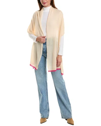 Portolano Flat Jersey Oblong Cashmere Wrap In Beige