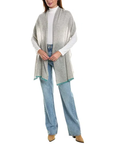 Portolano Flat Jersey Oblong Cashmere Wrap In Grey