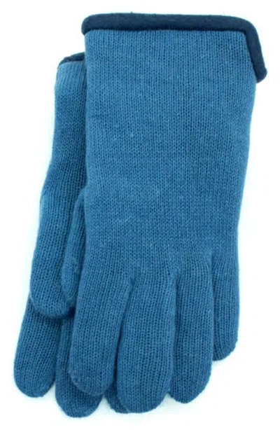 Portolano Fleece Lined Gloves In Blue