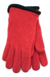 Portolano Gloves With Fleece Lining In Red