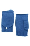 Portolano Flip Top Fingerless Gloves In Blue