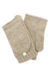 Portolano Flip Top Fingerless Gloves In Neutral