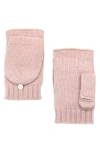 Portolano Flip Top Fingerless Gloves In Pink