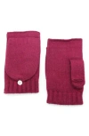 Portolano Flip Top Fingerless Gloves In Red