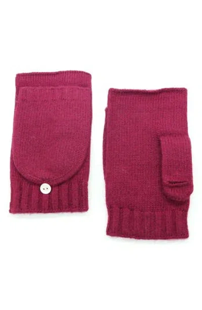 Portolano Flip Top Fingerless Gloves In Red