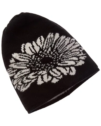 Portolano Flower Cashmere Hat In Black