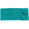 Portolano Flower Cashmere, Wool & Silk Headband In Blue