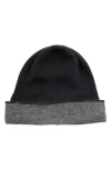 Portolano Fold Cuff Beanie In Black