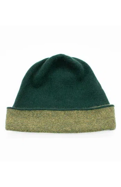 Portolano Fold Cuff Beanie In Green