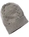 Portolano Fold-over Cashmere Hat In Grey
