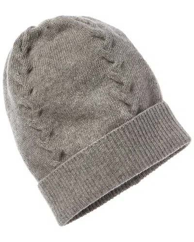 Portolano Fold-over Cashmere Hat In Grey