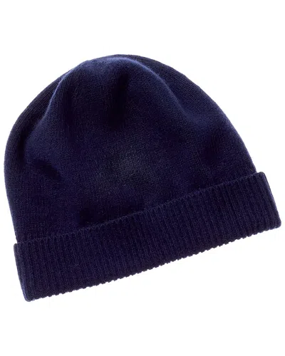 Portolano Folded Cuff Cashmere Hat In Blue