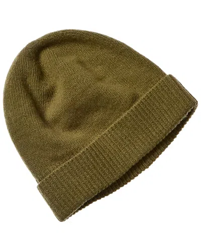 Portolano Folded Cuff Cashmere Hat In Green