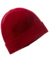 Portolano Folded Cuff Cashmere Hat In Red