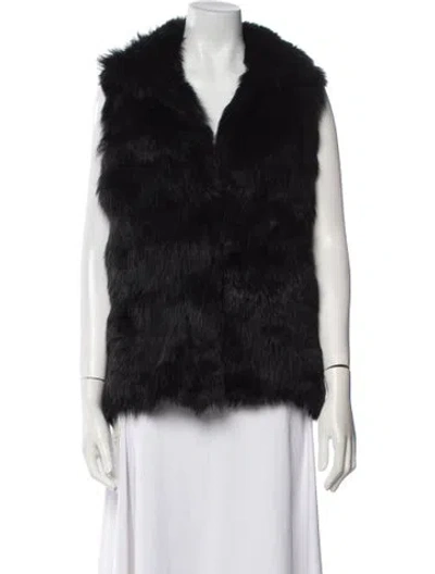 Pre-owned Portolano Fur Fur Coat In Black