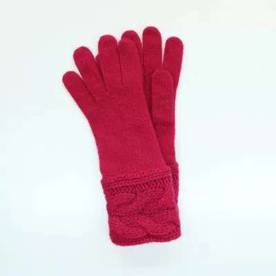 Portolano Gloves With Cables In Red