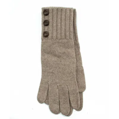 Portolano Gloves With Leather Buttons In Neutral