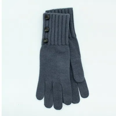 Portolano Gloves With Leather Buttons In Grey