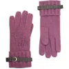 Portolano Gloves With Nappa Belt In Purple