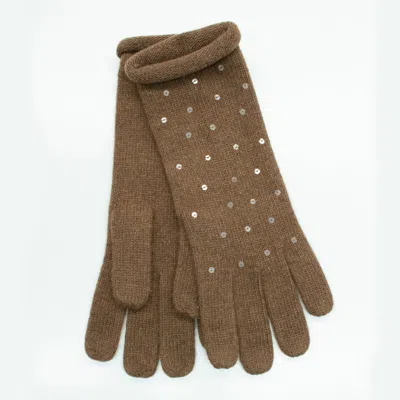 Portolano Gloves With Sequins In Burgundy