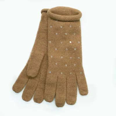 Portolano Gloves With Sequins In Green