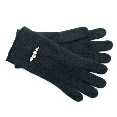 Portolano Gloves With Stones And Slit On Fingers In Blue