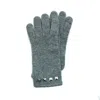 Portolano Gloves With Studs And Slit On Fingers In Grey