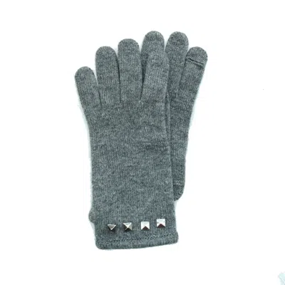 Portolano Gloves With Studs And Slit On Fingers In Blue
