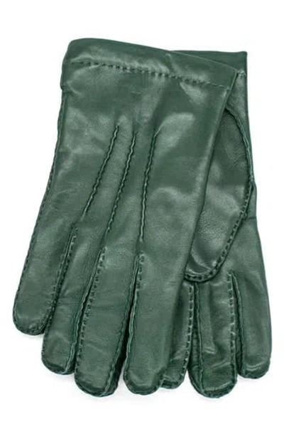 Portolano Handsewn Nappa Leather Gloves In Green