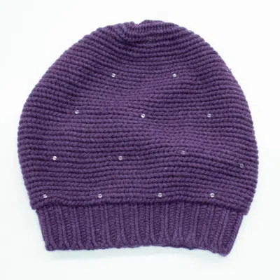 Portolano Hat With Sequins In Purple