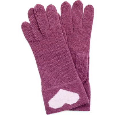 Portolano Heart Gloves In Pink