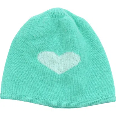 Portolano Heart Wool Blend Beanie In Blue