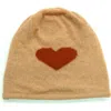 Portolano Heart Wool Blend Beanie In Brown