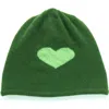 Portolano Heart Wool Blend Beanie In Green