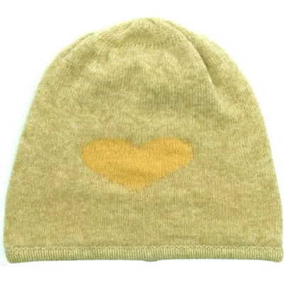 Portolano Heart Wool Blend Beanie In Green