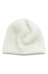 Portolano Honeycomb Cashmere Beanie In White