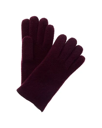 Portolano Honeycomb Leather-trim Cashmere Gloves In Black
