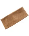 Portolano Honeycomb Stitch Cashmere Headband In Brown