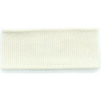 Portolano Honeycomb Stitch Cashmere Headband In White