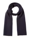 Portolano Jacquard Wool & Cashmere-blend Scarf In Blue